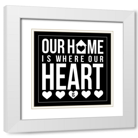Home 2 White Modern Wood Framed Art Print with Double Matting by Grey, Jace
