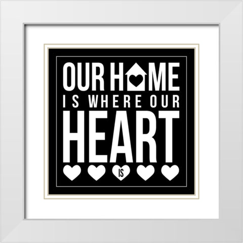 Home 2 White Modern Wood Framed Art Print with Double Matting by Grey, Jace