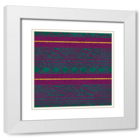 Pattern White Modern Wood Framed Art Print with Double Matting by Grey, Jace