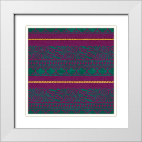 Pattern White Modern Wood Framed Art Print with Double Matting by Grey, Jace