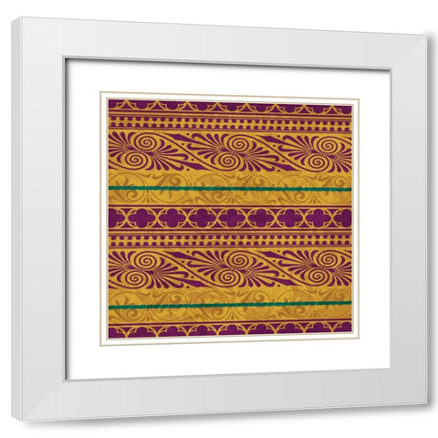 Pattern White Modern Wood Framed Art Print with Double Matting by Grey, Jace