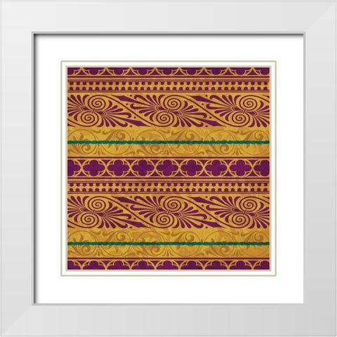 Pattern White Modern Wood Framed Art Print with Double Matting by Grey, Jace