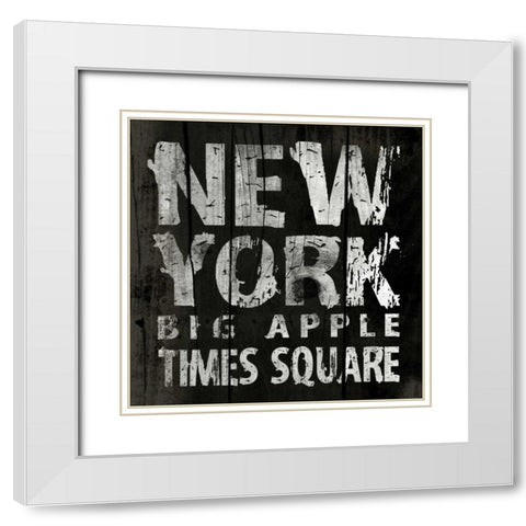 NEW YORK1 White Modern Wood Framed Art Print with Double Matting by Grey, Jace