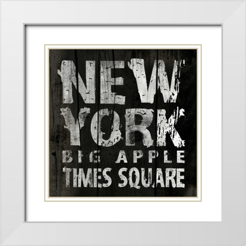 NEW YORK1 White Modern Wood Framed Art Print with Double Matting by Grey, Jace