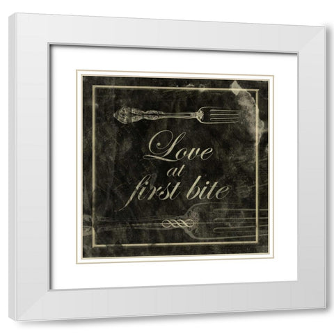 Love at first bite White Modern Wood Framed Art Print with Double Matting by Grey, Jace