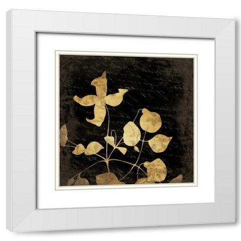 Silo Flower 4 White Modern Wood Framed Art Print with Double Matting by Grey, Jace
