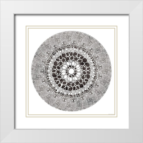 Microscope White Modern Wood Framed Art Print with Double Matting by Grey, Jace