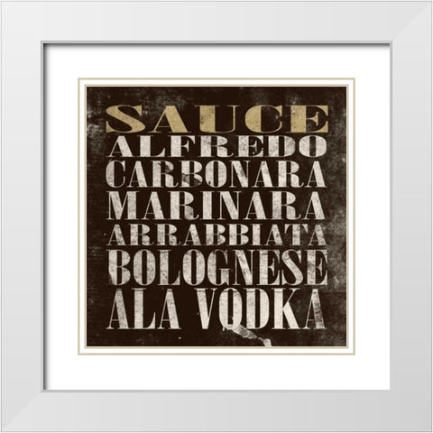 Sauce White Modern Wood Framed Art Print with Double Matting by Grey, Jace