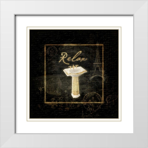 Gold Sink White Modern Wood Framed Art Print with Double Matting by Grey, Jace
