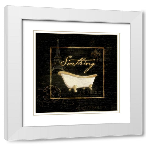 Gold Bath White Modern Wood Framed Art Print with Double Matting by Grey, Jace