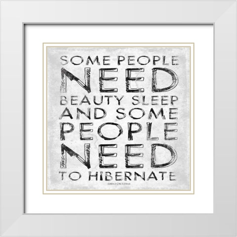 Hibernate White Modern Wood Framed Art Print with Double Matting by Grey, Jace