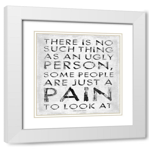 Pain White Modern Wood Framed Art Print with Double Matting by Grey, Jace