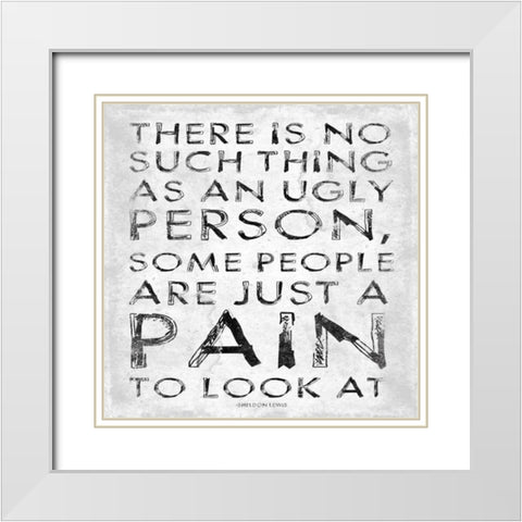 Pain White Modern Wood Framed Art Print with Double Matting by Grey, Jace