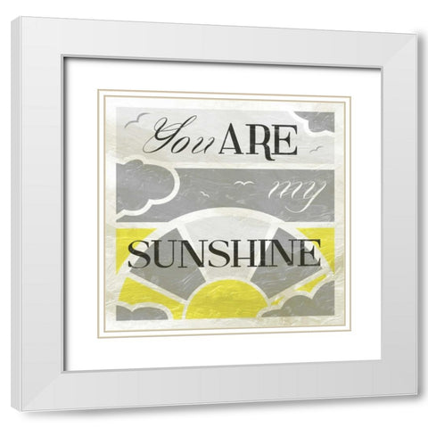 Sunshine White Modern Wood Framed Art Print with Double Matting by Grey, Jace