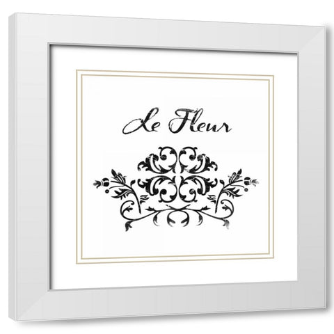 Le Fluer 1 White Modern Wood Framed Art Print with Double Matting by Grey, Jace