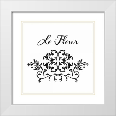Le Fluer 1 White Modern Wood Framed Art Print with Double Matting by Grey, Jace