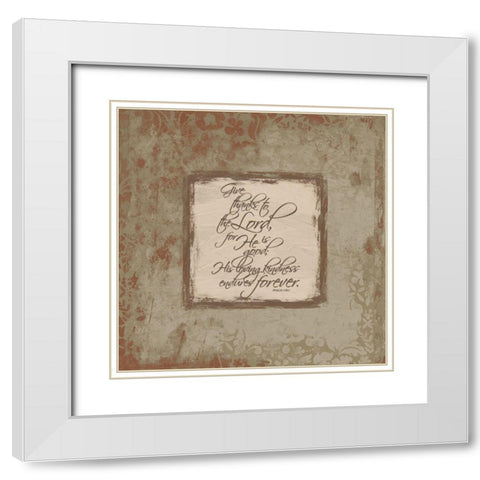 Psalm 1181 Fall White Modern Wood Framed Art Print with Double Matting by Grey, Jace