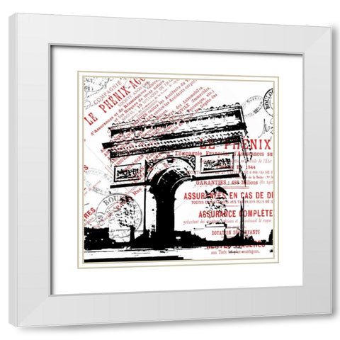 Paris 4 White Modern Wood Framed Art Print with Double Matting by Grey, Jace