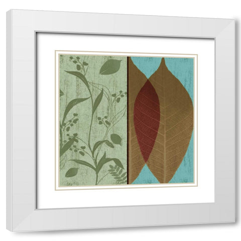 Spice Floral Pattern 2 White Modern Wood Framed Art Print with Double Matting by Grey, Jace