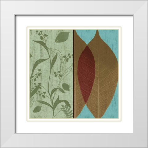 Spice Floral Pattern 2 White Modern Wood Framed Art Print with Double Matting by Grey, Jace