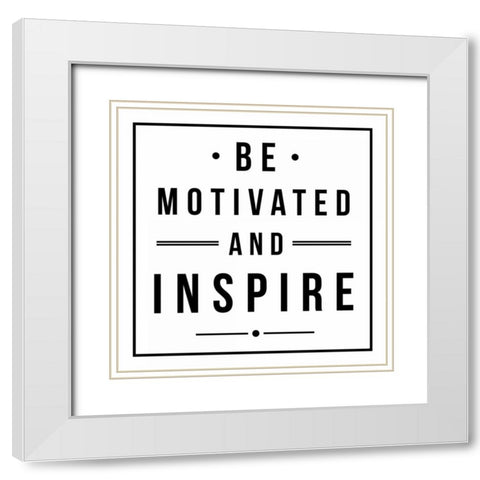 And Inspire White Modern Wood Framed Art Print with Double Matting by Grey, Jace