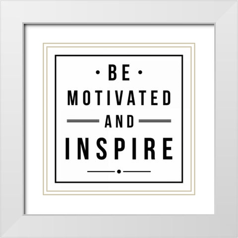 And Inspire White Modern Wood Framed Art Print with Double Matting by Grey, Jace