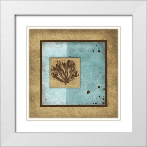 Calm bordered White Modern Wood Framed Art Print with Double Matting by Grey, Jace