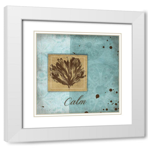 Calm White Modern Wood Framed Art Print with Double Matting by Grey, Jace