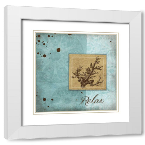 Relax White Modern Wood Framed Art Print with Double Matting by Grey, Jace