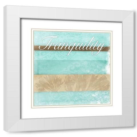 Tranquility White Modern Wood Framed Art Print with Double Matting by Grey, Jace