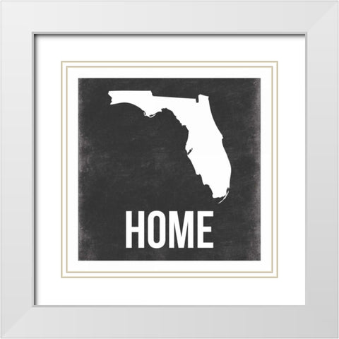 Florida White Modern Wood Framed Art Print with Double Matting by Grey, Jace