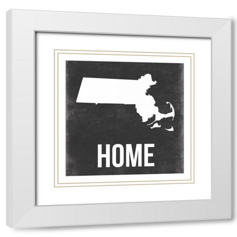 Mass White Modern Wood Framed Art Print with Double Matting by Grey, Jace