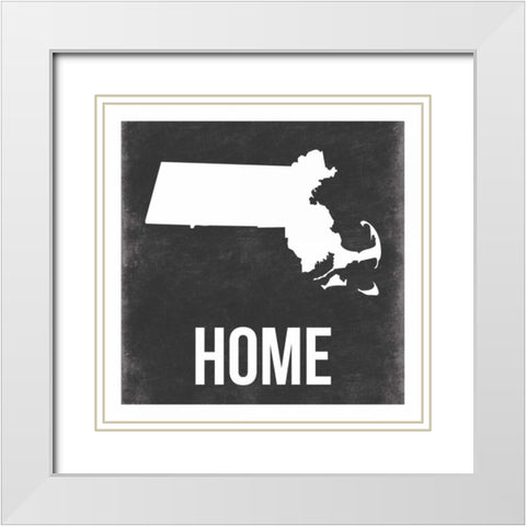 Mass White Modern Wood Framed Art Print with Double Matting by Grey, Jace