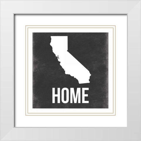 Cali White Modern Wood Framed Art Print with Double Matting by Grey, Jace