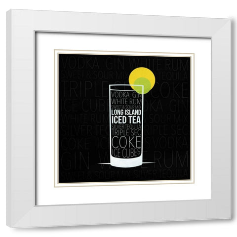 Type drinks 1 White Modern Wood Framed Art Print with Double Matting by Grey, Jace