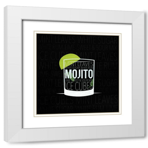 Type drinks 2 White Modern Wood Framed Art Print with Double Matting by Grey, Jace