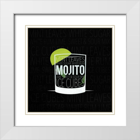 Type drinks 2 White Modern Wood Framed Art Print with Double Matting by Grey, Jace
