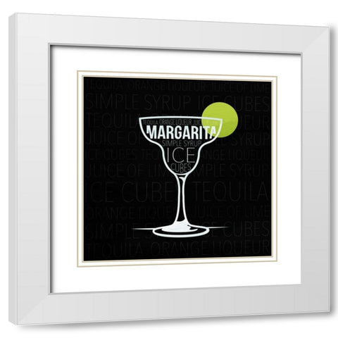 Type drinks 3 White Modern Wood Framed Art Print with Double Matting by Grey, Jace
