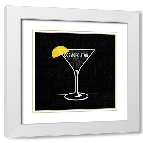 Type drinks 4 White Modern Wood Framed Art Print with Double Matting by Grey, Jace