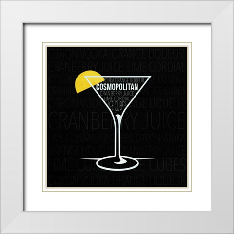 Type drinks 4 White Modern Wood Framed Art Print with Double Matting by Grey, Jace