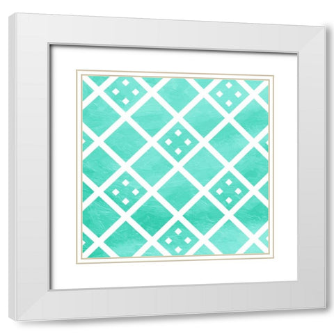 Square Tone White Modern Wood Framed Art Print with Double Matting by Grey, Jace