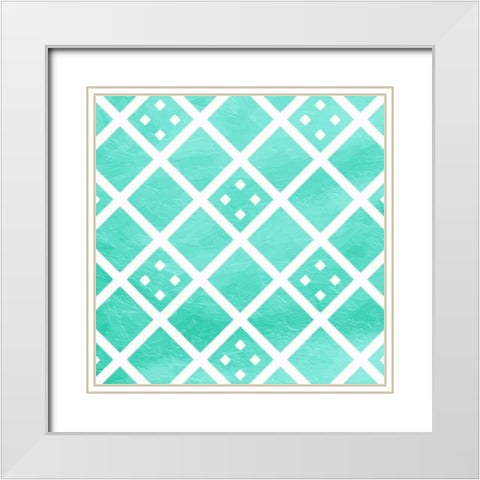 Square Tone White Modern Wood Framed Art Print with Double Matting by Grey, Jace