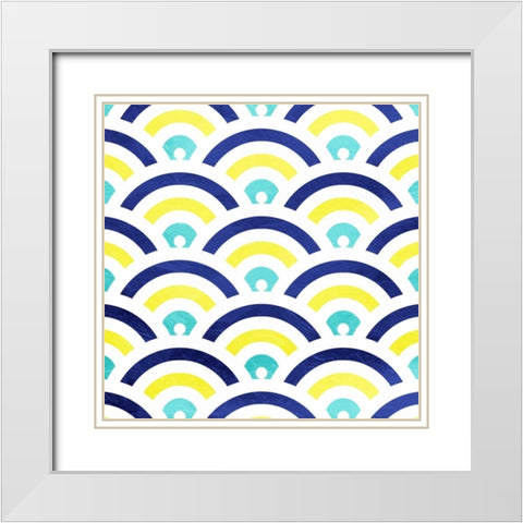 Smooth signals White Modern Wood Framed Art Print with Double Matting by Grey, Jace
