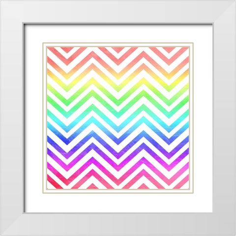 Colorful Valleys White Modern Wood Framed Art Print with Double Matting by Grey, Jace
