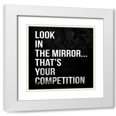 The Mirror 1 White Modern Wood Framed Art Print with Double Matting by Grey, Jace