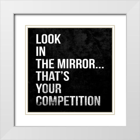 The Mirror 1 White Modern Wood Framed Art Print with Double Matting by Grey, Jace