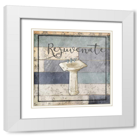 Rejuvenating Wooden Bath White Modern Wood Framed Art Print with Double Matting by Grey, Jace