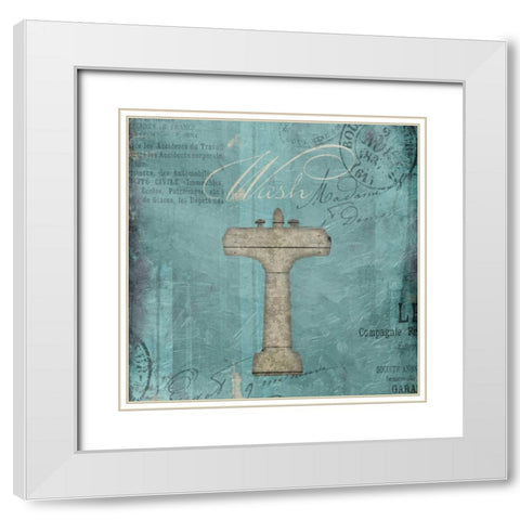 Wash Wood Inprint White Modern Wood Framed Art Print with Double Matting by Grey, Jace