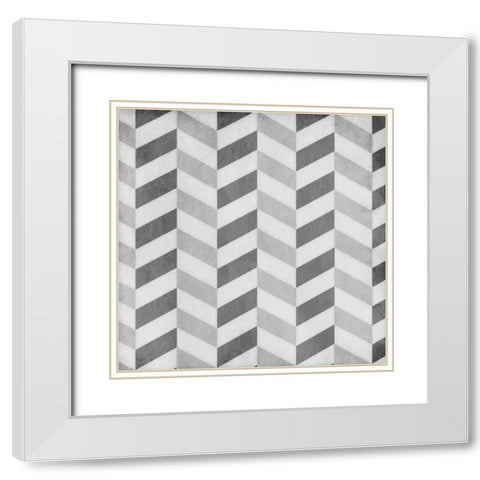 Up Down Grey White Modern Wood Framed Art Print with Double Matting by Grey, Jace