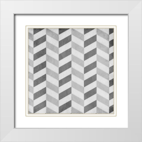 Up Down Grey White Modern Wood Framed Art Print with Double Matting by Grey, Jace